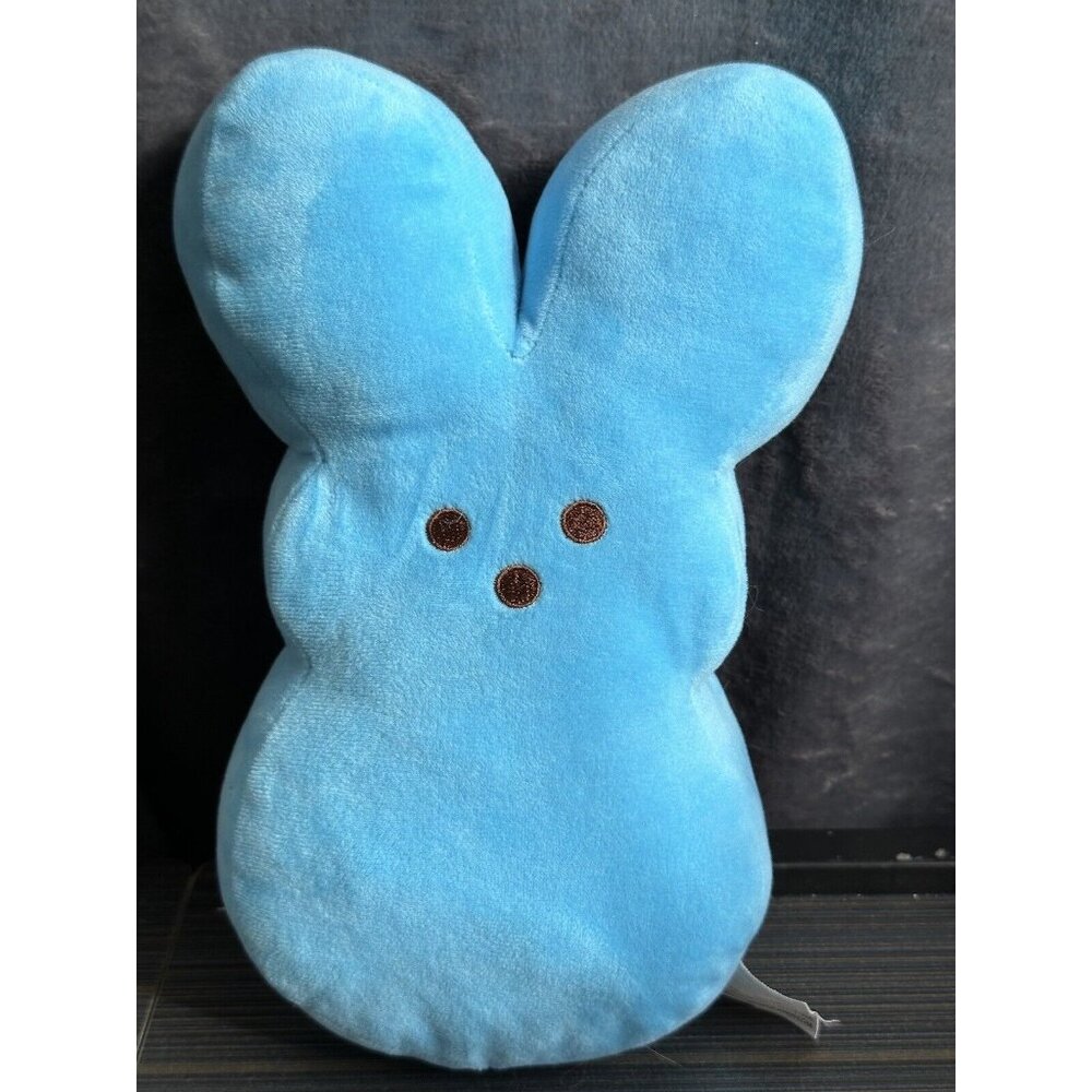 10" Blue Bunny Plush Stuffed Animal Easter Rabbit Pillow Peeps Just‎ Born Brand